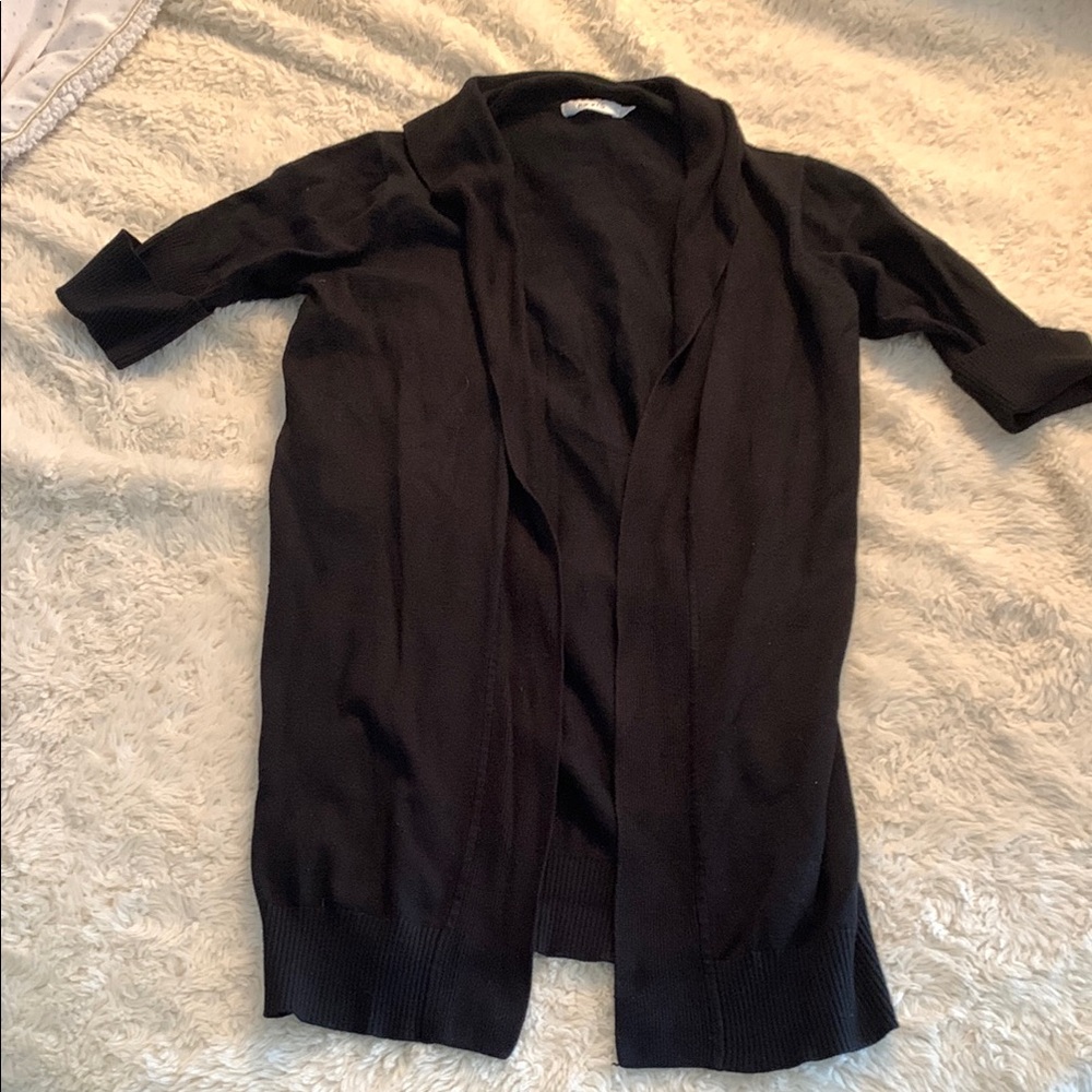 Classic Black Knit Cardigan Sweater
